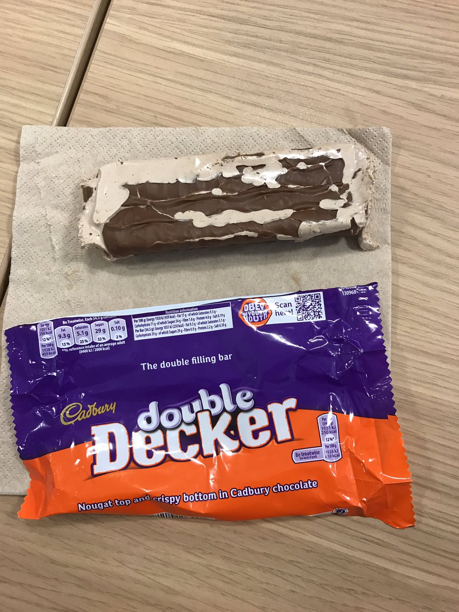 Hey <a href="/CadburyUK/">Cadbury UK</a> not impressed with this horrorshow in my multi pack. All the others were fine! Is it safe to eat? 😷