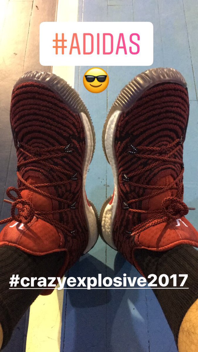ryancoesq's tweet photo. Loving my new kicks 👍 #adidas #CrazyExplosive2017 https://t.co/27FF8SixEQ