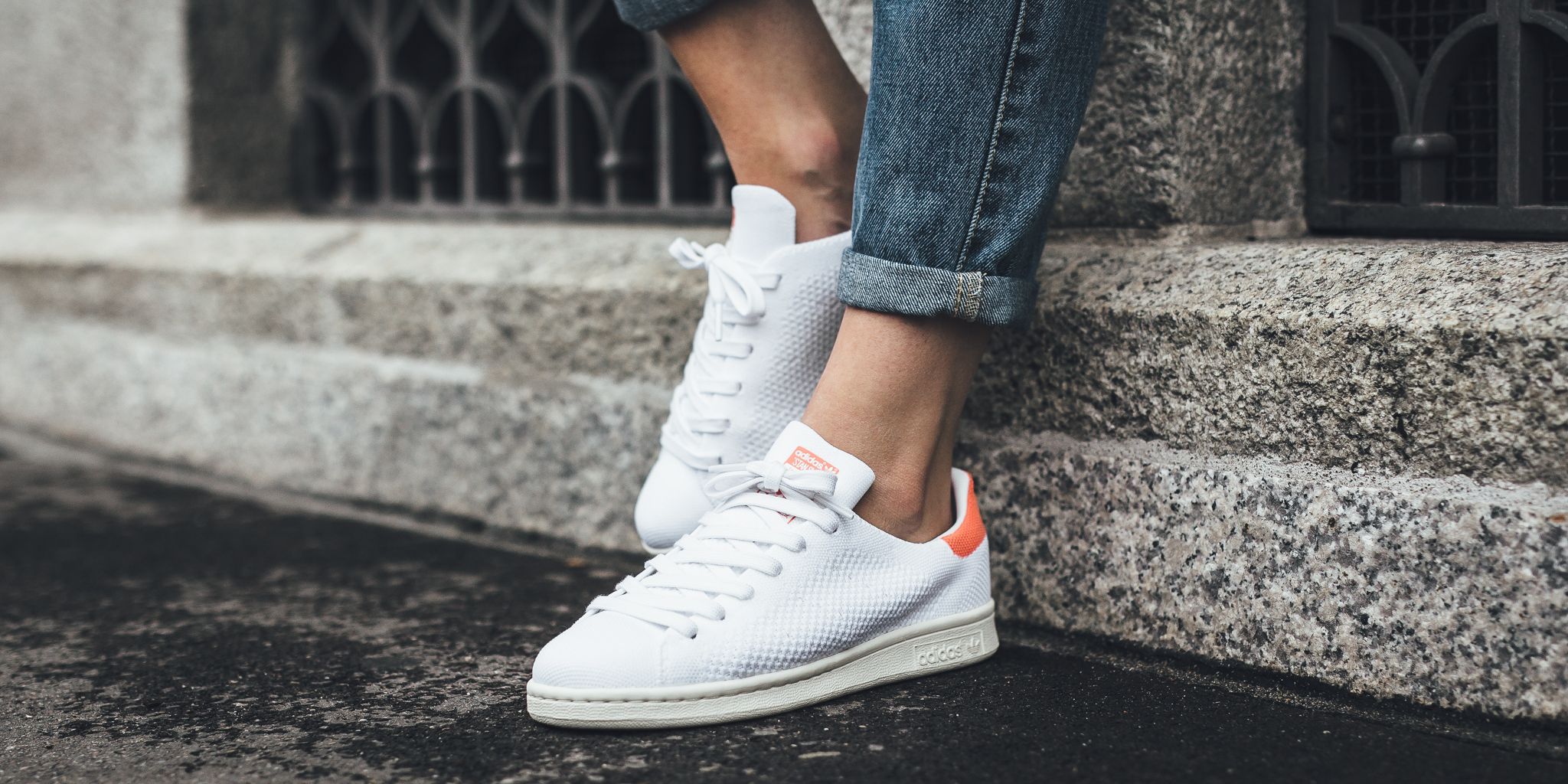 adidas stan smith primeknit womens orange