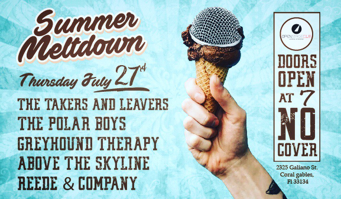SummerGodsTour's tweet photo. TONIGHT! At Open Stage Club, Abe Millett, previously from #ThirdEyeBlind, band Reede&amp;Company is playing!#miami #southflorida #florida #music https://t.co/E2BSj9L4zA