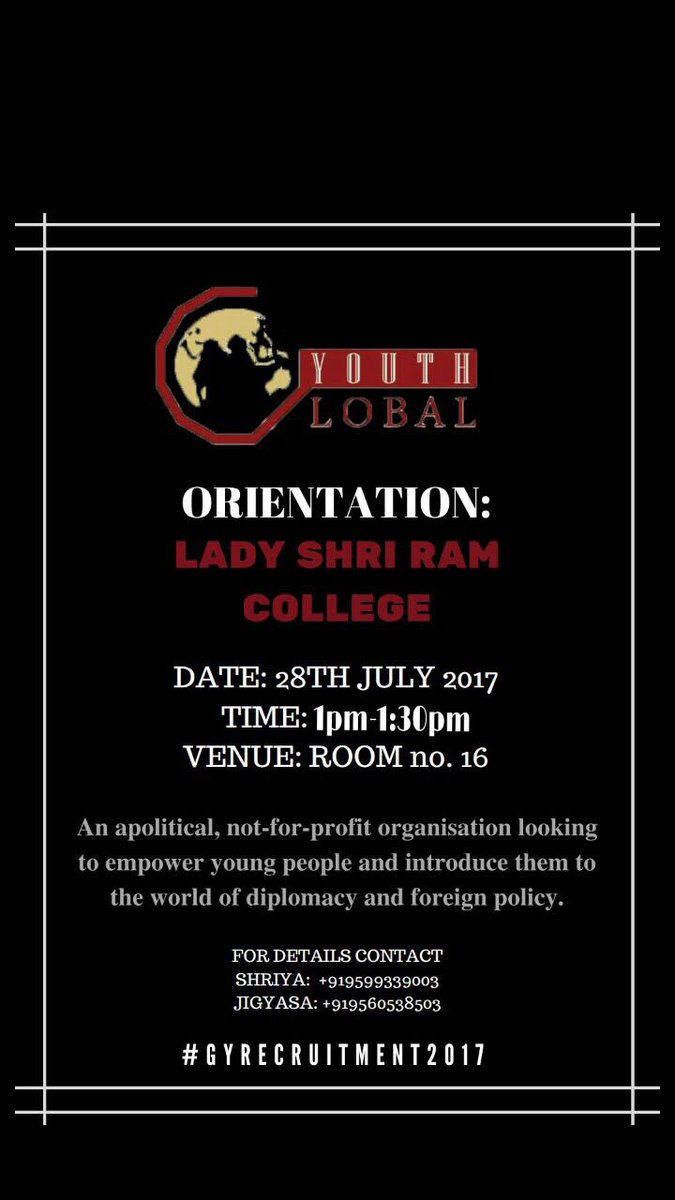 Global Youth LSR chapter orientation!!!