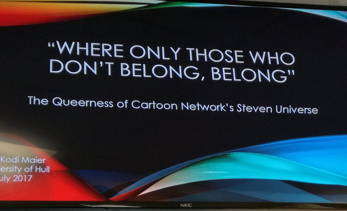 OpenCampusHull's tweet image. Our first @prideinhull talk of the day @UniOfHull is by @KodiMaier, who promises to 'geek out' over @StevenUni_verse