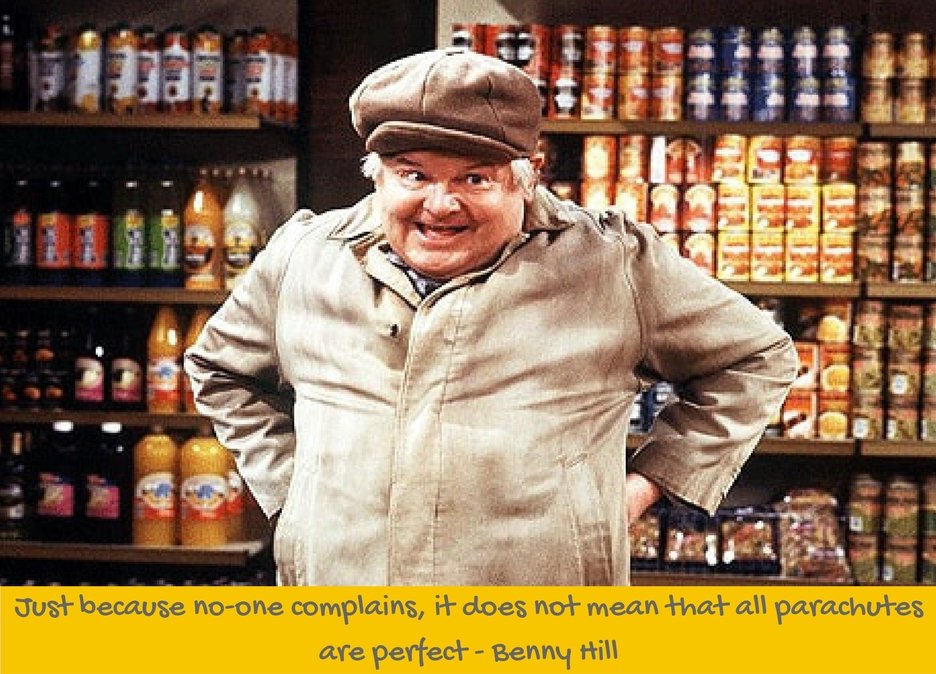 Love this quote from Benny Hill - bottom line, make it easy for your customers to give you feedback!