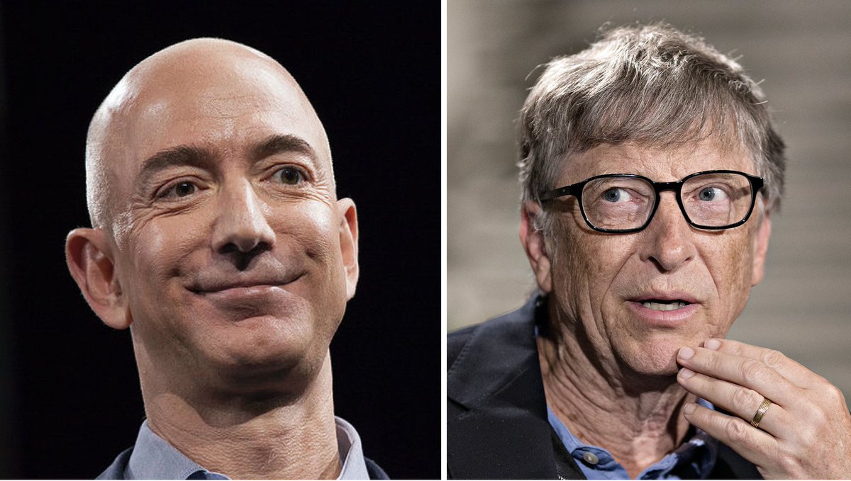 business's tweet image. JUST IN: Jeff Bezos surpasses Bill Gates as the world's richest person bloom.bg/2tG8ShP