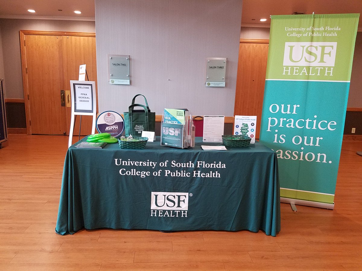 usfcoph's tweet photo. It’s the 2nd day of #FPHA, if you’re at the conference don’t forget to stop by the COPH’s table! https://t.co/9c1avHxZcg