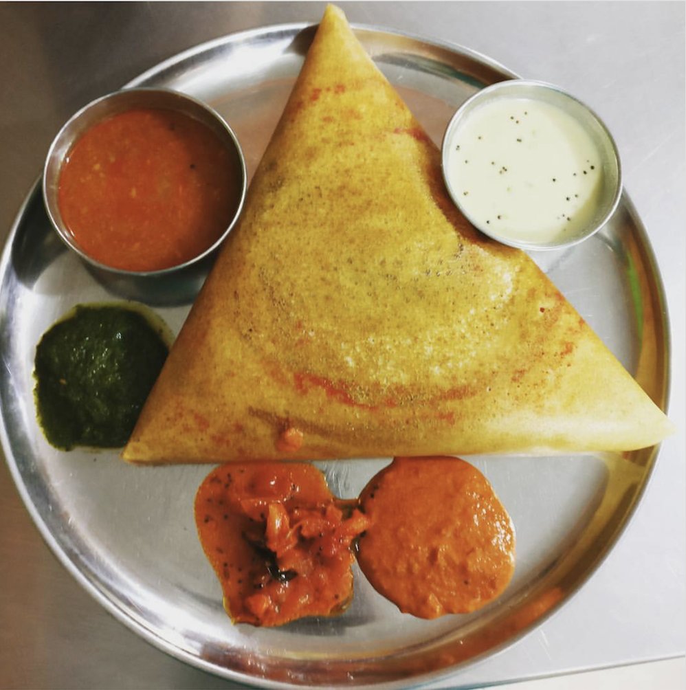 UnrealPoorna's tweet photo. Productive customer visit in my hometown #bangalore. Heading back to @CaskData, BUT not until I have had some #dosas! https://t.co/VDMNgbZolr
