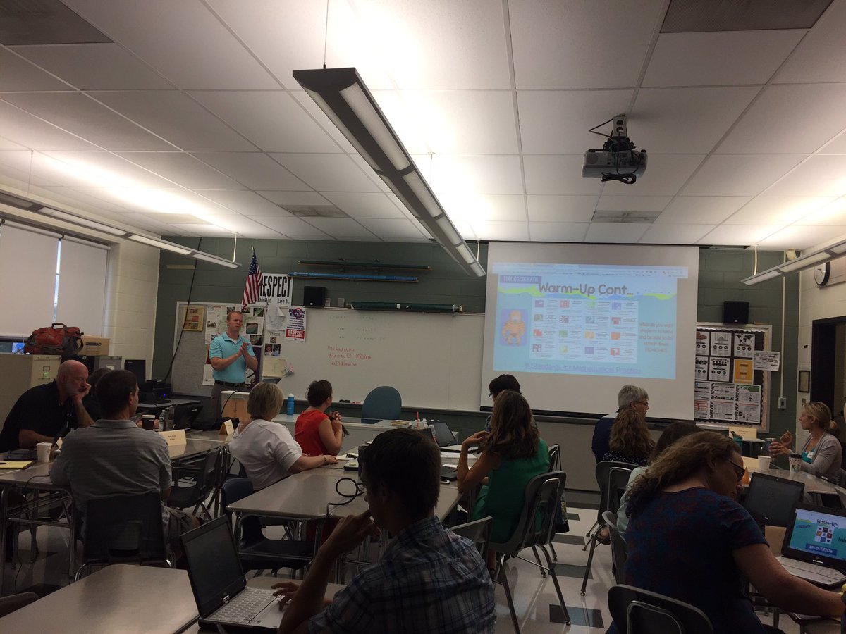 EdwardCBrandt's tweet photo. Hunterdon Central PD: Google student centered math class. @KauDan721 #SCMath #HCRHS https://t.co/z40a0lEnI4