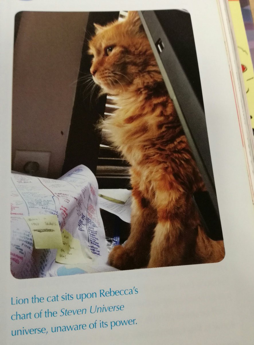 OpenCampusHull's tweet image. This #StevenUniverse Art Book has won us over with a great #Cat picture/caption combo!