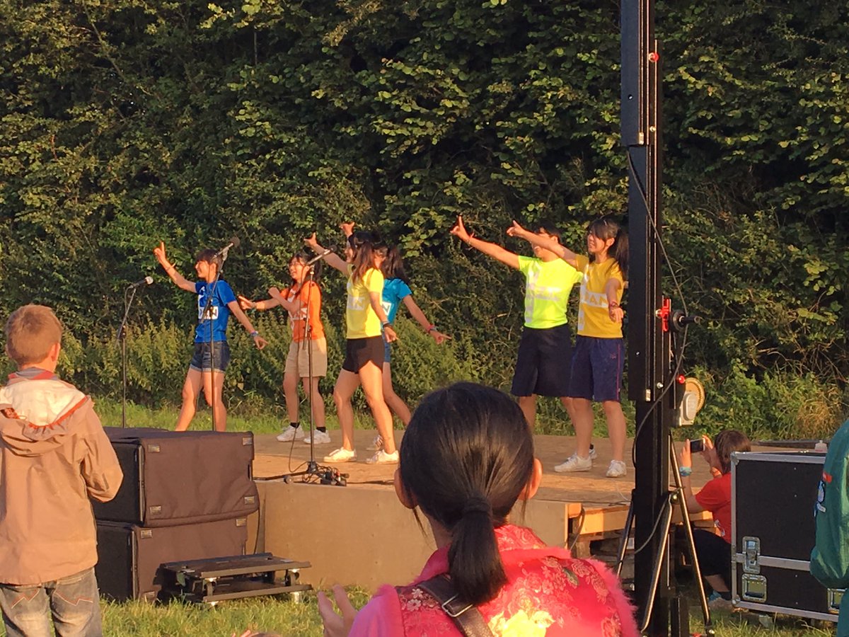 Denmark2017's tweet photo. We took part in an International campfire last night!! #SL2017 @GirlguidingMids https://t.co/KeeO1Z1aNY