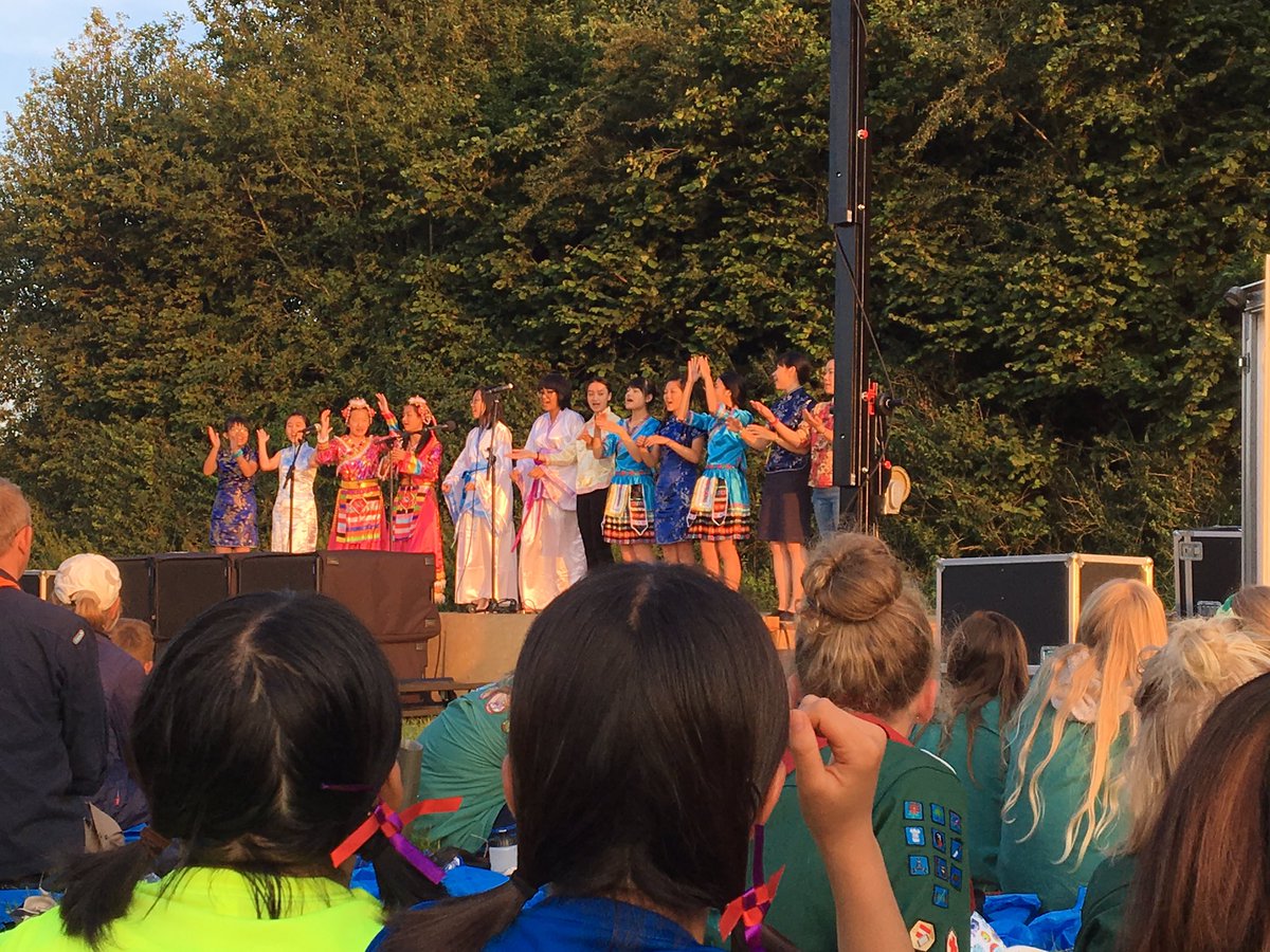 Denmark2017's tweet photo. We took part in an International campfire last night!! #SL2017 @GirlguidingMids https://t.co/KeeO1Z1aNY