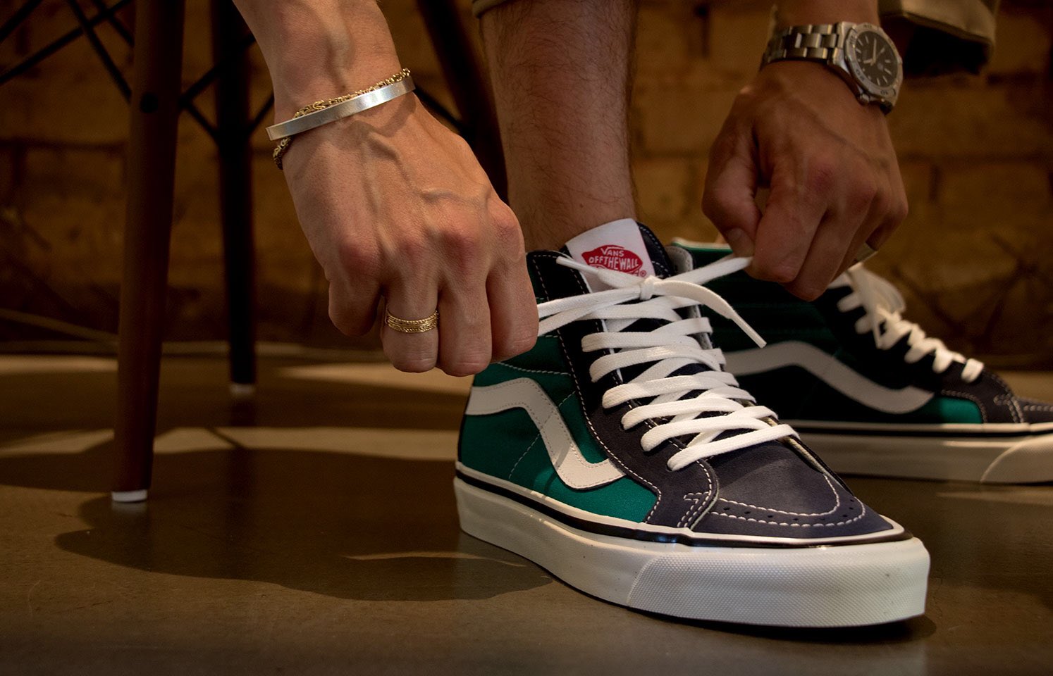 Patina on X JHEEEZE Vans Anaheim Sk8 Hi has arrived. Looks top notch on the foot ey Available now priced 74.95 https t hCsscQLoaS https t COL7NELJvX X