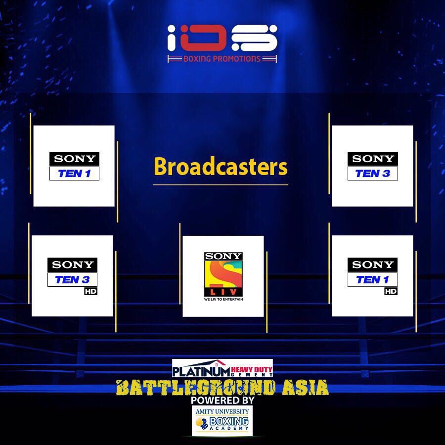 IOSBoxing's tweet photo. The broadcasting partner of #BattleGroundAsia is @SPNSportsIndia ! Watch it live!

Buy tickets: https://t.co/8mrRaLF5Yg https://t.co/5Jt8VzJLUl