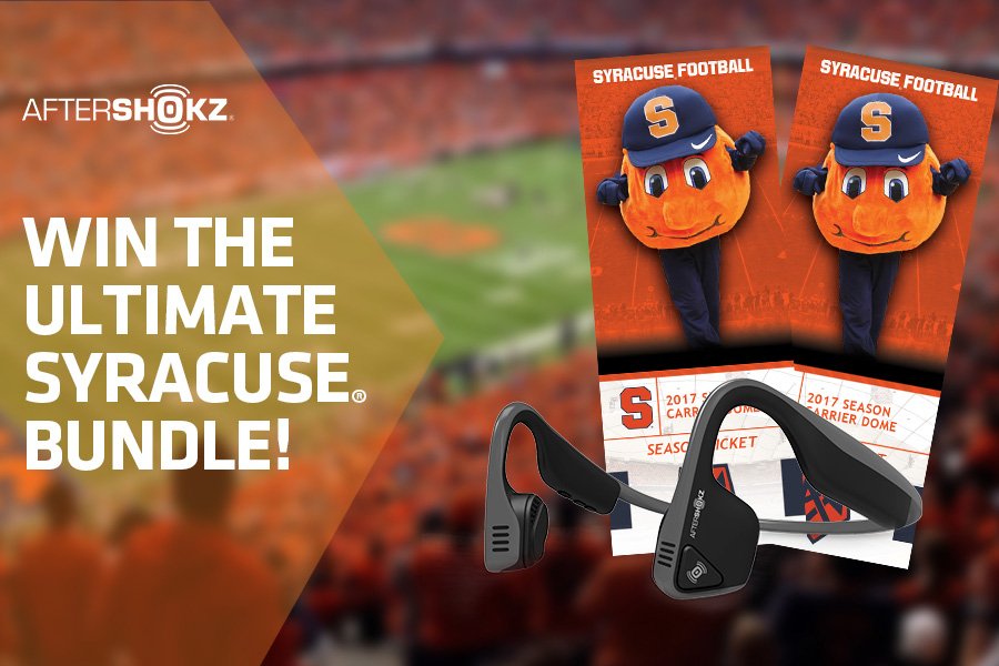 ShokzUSA's tweet photo. Hey, #OrangeNation! We’re giving away headphones AND two season tickets to @Cuse Football! 🏈 Enter here: https://t.co/ZtwCBWb681 #OITNF #SU https://t.co/R2I88aB6ef