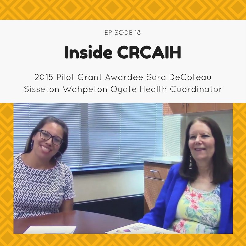 CRCAIH's tweet photo. Check out the latest #InsideCRCAIH interview with Sara DeCoteau #communityresearch https://t.co/F4YYk9shMv https://t.co/cduScY1fhK