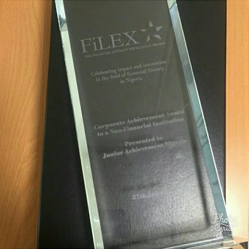 JANigeria's tweet photo. Today, we won the FiLEX Corporate Achievement Award. We would like to say a big thank you to the FiLEX team. #financialliteracy #filex2017 https://t.co/tT7LKpD6Ts