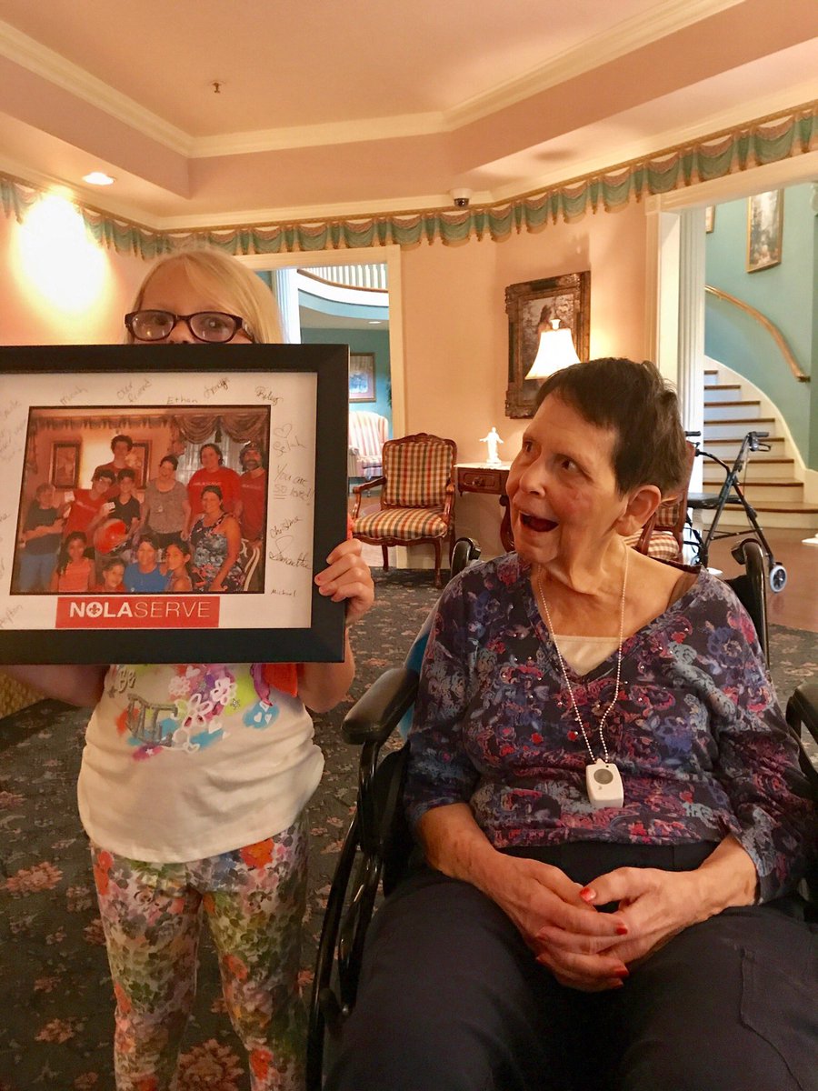 nolaserve's tweet photo. Mrs. Polly has captured our hearts every @StFrancisVilla visit
She is moving &amp; we wanted to thank her for the JOY she brought to our lives. https://t.co/I5SkwtdRQQ