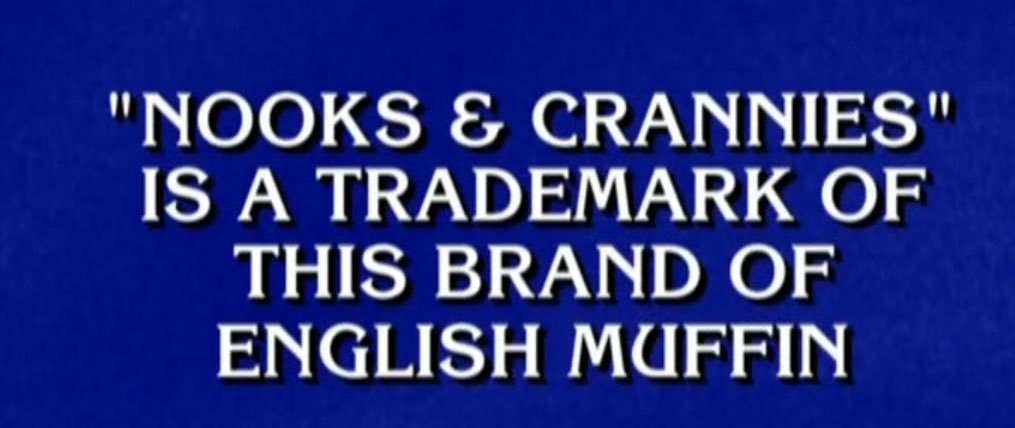 VaultComm's tweet photo. "What is ... Thomas'?" We loved seeing the famous Nooks & Crannies from client #ThomasBreakfast on everyone's favorite trivia show! https://t.co/B8Pgfq18sC