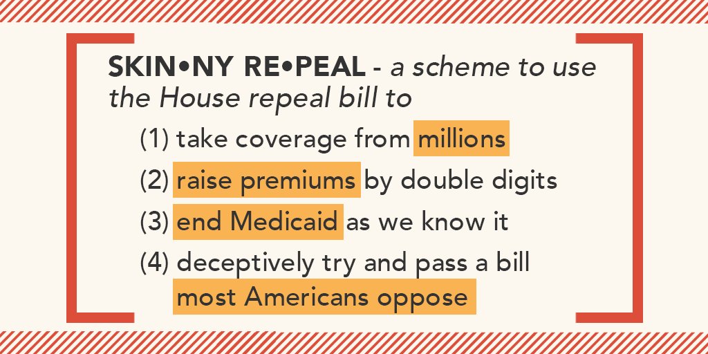 SaveMyCare's tweet photo. Here's what “skinny repeal” really means. Call and urge your Senators to #VoteNO: 202-629-9294 https://t.co/Buvn5JJrMB