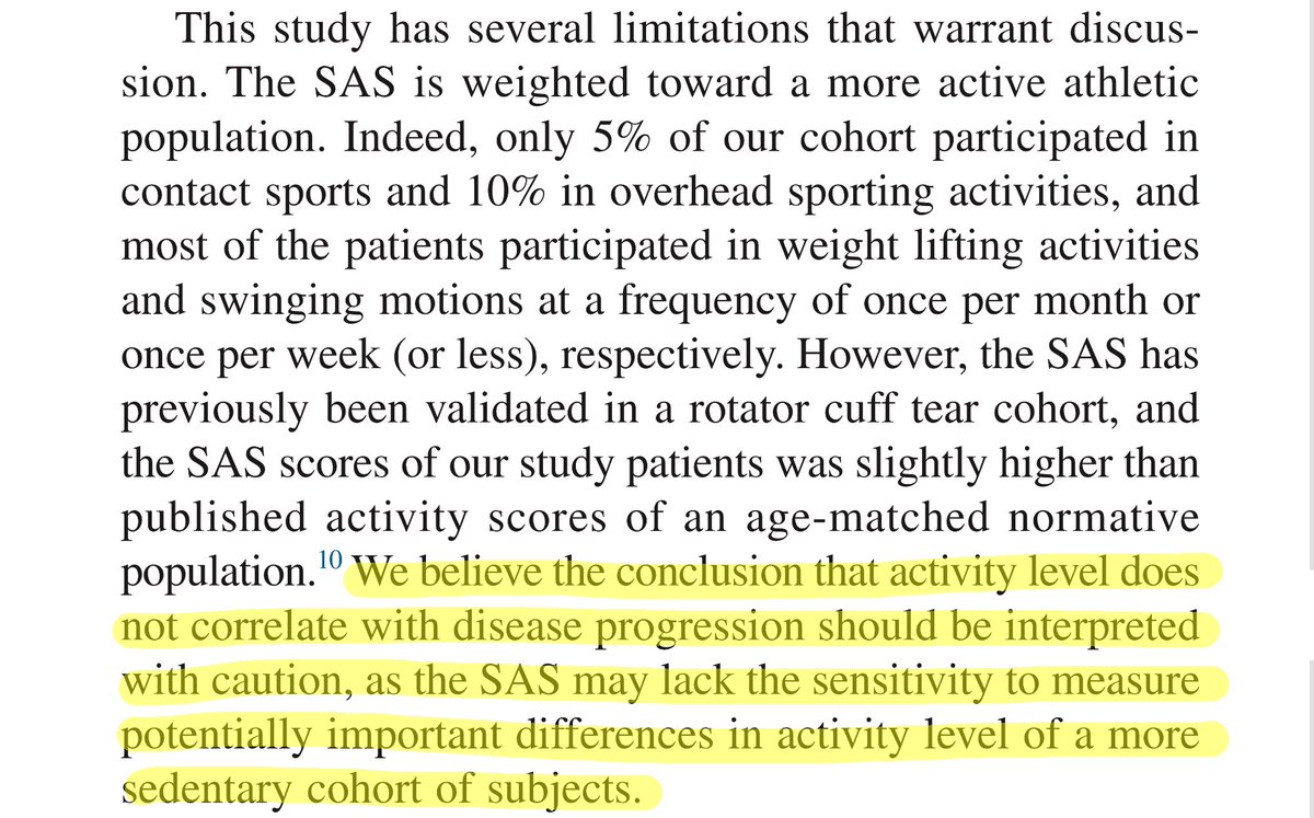 AdamMeakins's tweet photo. Rotator cuff tear progression MAY not be associated with higher activity level but it MAY cause more pain... https://t.co/PBIZmuuPGC https://t.co/8xU79xLbhN