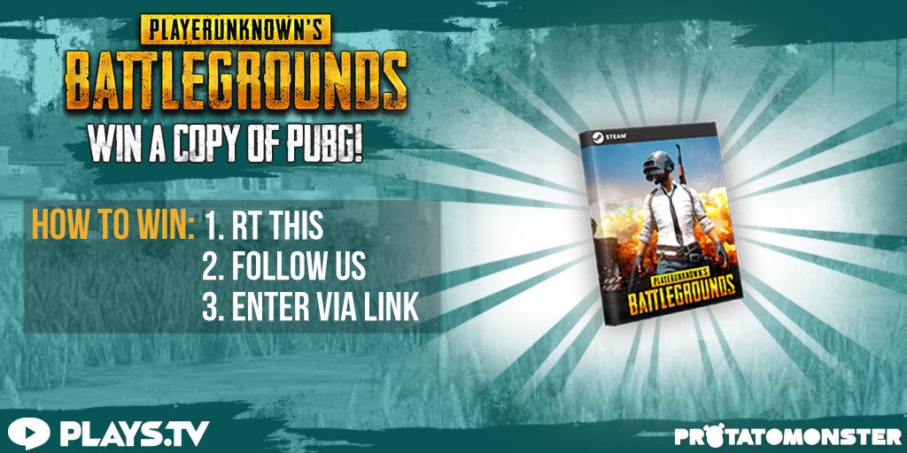 Need a copy of @PUBATTLEGROUNDS? We've got you covered. RT this, watch <a href="/Protatomonster/">Protatomonster</a>, and enter here: gleam.io/yUqCY/playstv-…