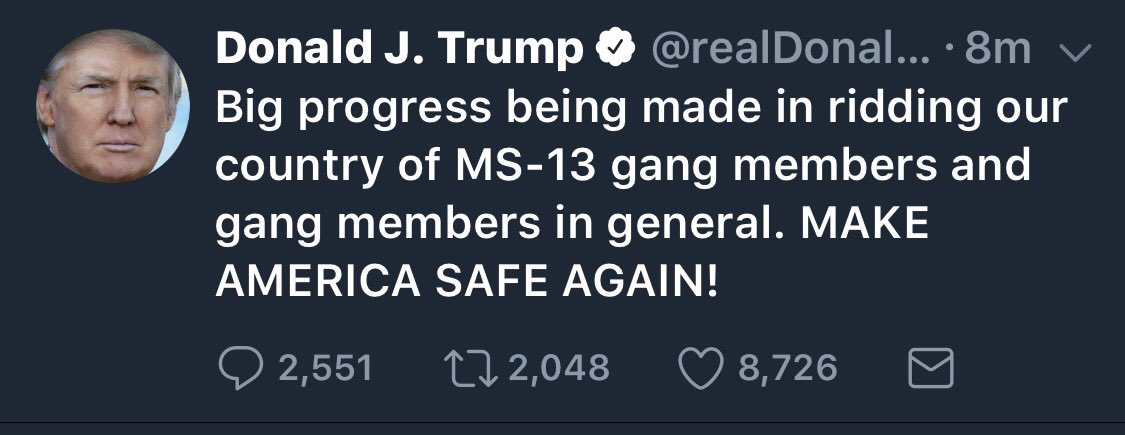 KeithOlbermann's tweet photo. Wait? Gang members in general? You're deporting @erictrump @DonaldJTrumpJr @IvankaTrump and Kushner? Good work! https://t.co/DdhY49oHjw