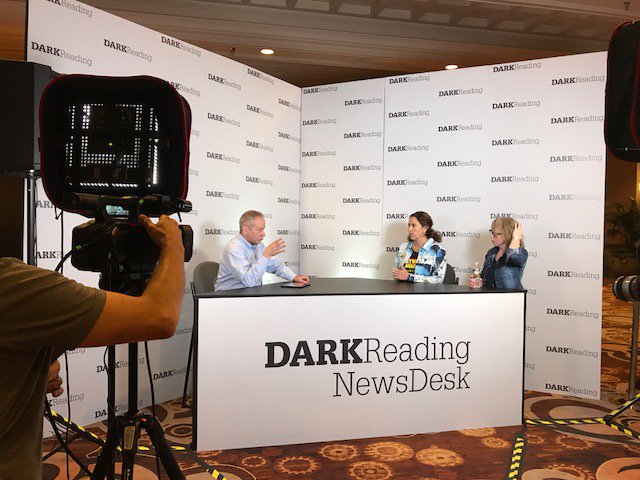 gidicohen's tweet photo. .@michellejcobb being interviewed live by @DarkReading at #BlackHat discussing #cloudsecurity management. Learn more at #Skybox Booth #565. https://t.co/xPJHuUUgeT