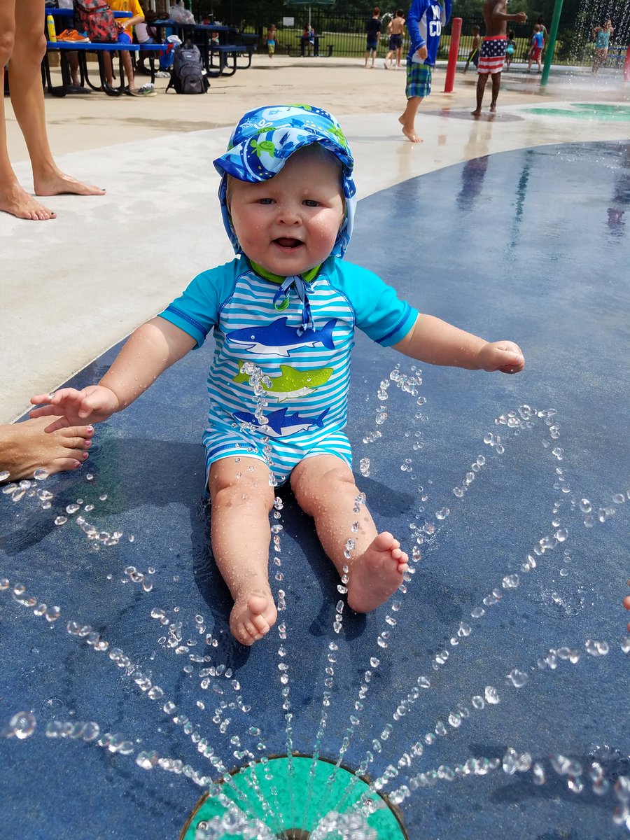 ABPhysEd's tweet photo. Walker enjoyed the Splashpad at Keeley Park today! Thanks @GSOParksandRec for providing us many fun, safe places to play!! #31DaysOfPlay https://t.co/Qe9Q8E3PKp
