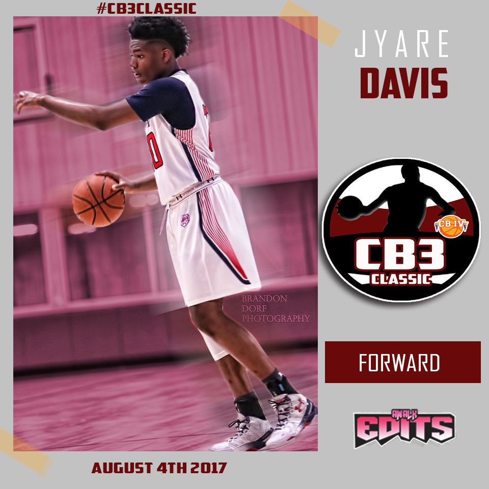 CB3Classic's tweet image. Jyare Davis will play in the #CecilsWorldClassic Rising Stars game Friday August 4th @ 6pm...Get your tickets ASAP!!!