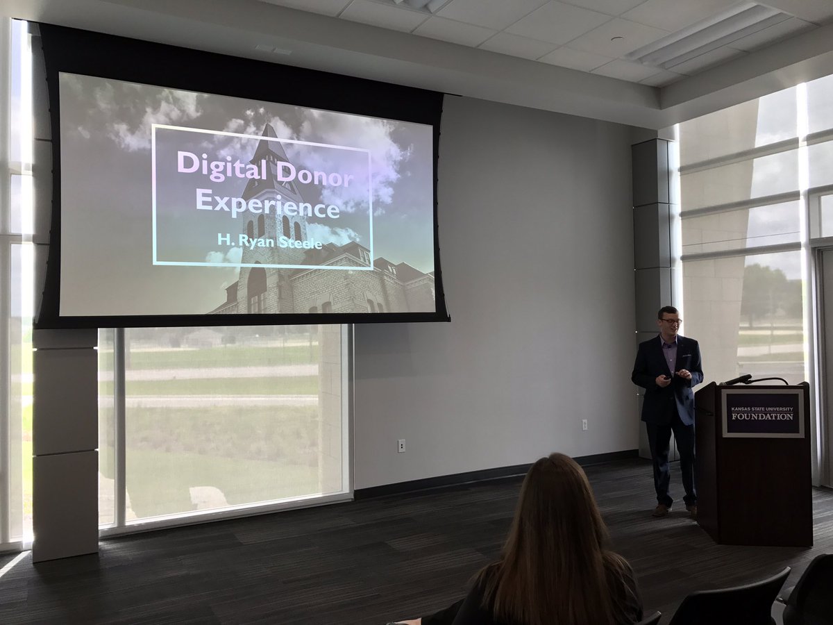KSU_Foundation's tweet photo. Interesting presentation from Ryan Steele re:online giving. #CASEinternship https://t.co/KbBDdohOpu