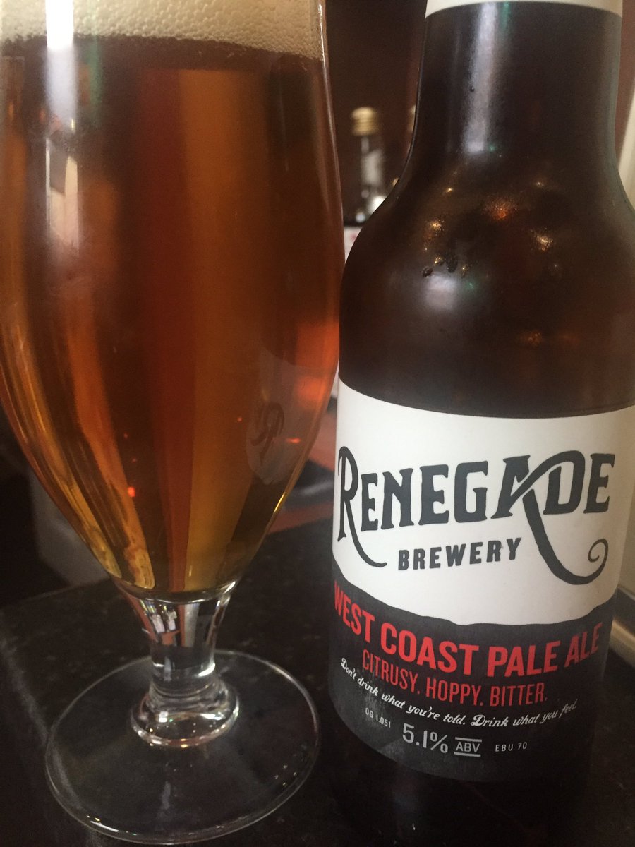 eddbuysbeer's tweet photo. Today's #beer #sample courtesy of @renegadebrewery is West Coast Pale Ale. Love the bitterness in this beer https://t.co/9L6qW8xqgH