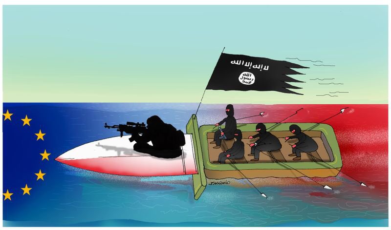 atiqshahid2's tweet photo. ISS on the way to Europe!#Europa #terroriste #EU #HumanRights #UN #Peace @TKartoons @toonsmag @PolToons @procartoonists https://t.co/saCKVQUIbf