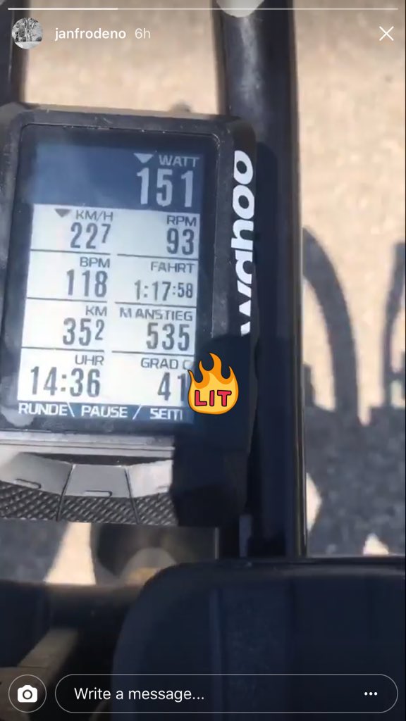 wahoofitness's tweet image. Warm training ride for @janfrodeno. 🔥🔥 #inmyelemnt #wahooligan #janfrodeno #Triathlon