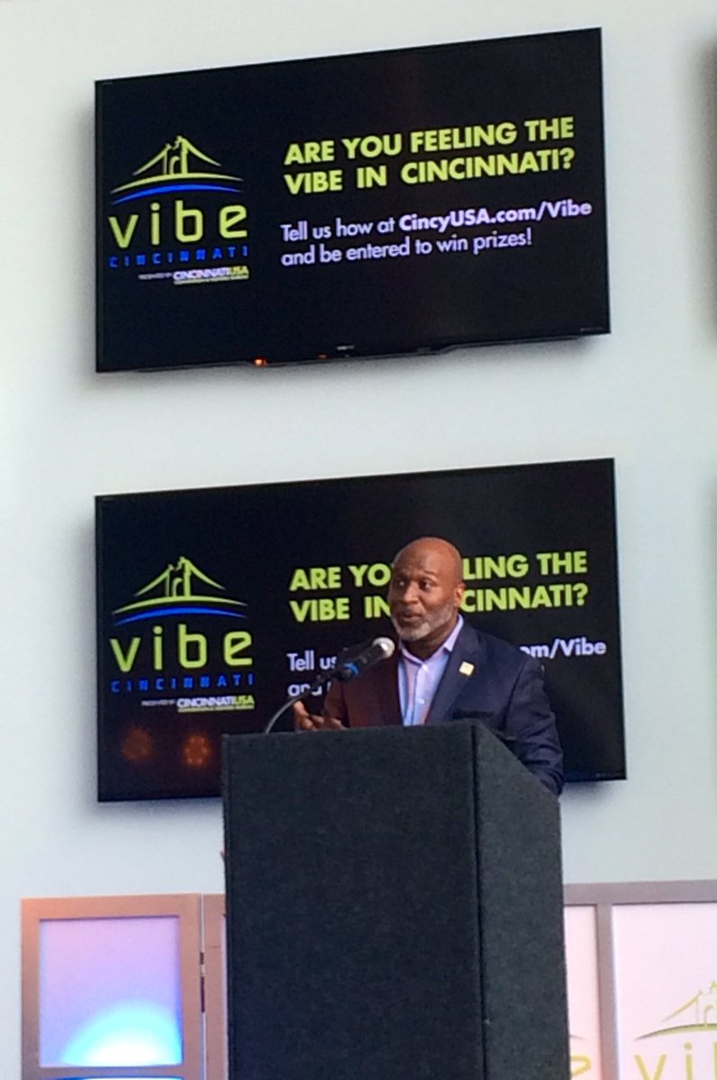 It's almost time for <a href="/VibeCinci/">Vibe Cincinnati</a>'s Throwback Thursday @ the <a href="/CincyMusicFest/">Cincinnati Music Fest</a>! @CincyUSA's Jason Dunn is kicking things off at the CMF presser.