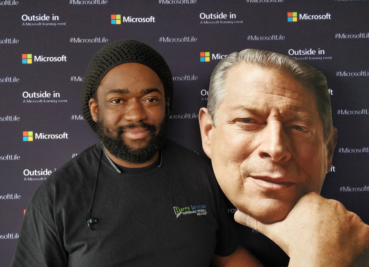 azcloudelf's tweet photo. Chillin with Al #microsoftlife #OneWeek2017 https://t.co/WmuVOWPyRP