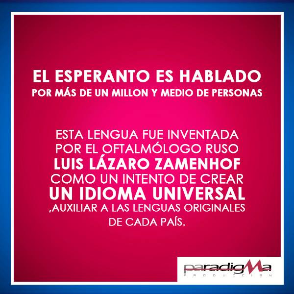 Paradigma_Prod's tweet photo. El idioma internacional surge con la finalidad de solucionar el problema lingüístico en las relaciones y facilitar la comunicación. https://t.co/7Vg2WNky5R