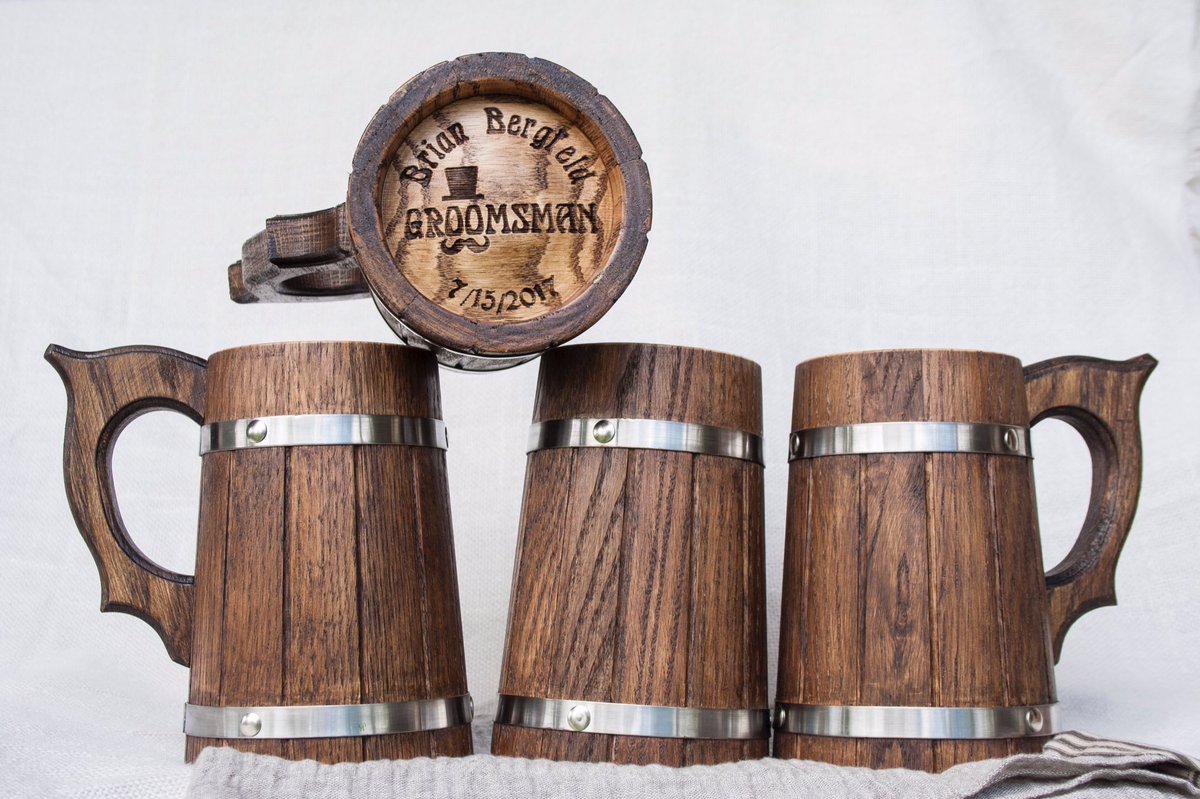 OakWoodWork's tweet photo. This set of 4 handcrafted oak beer mugs.
Circles around are stainless steel.
Capacity: 23 oz (0.7 L)

https://t.co/0FAT1paGWG https://t.co/7fpnDQE0Li