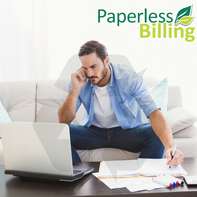 HemleysSeptic's tweet photo. Flooded with unnecessary paper bills in your mailbox? Pay your bills online to save paper and your sanity! #GoGreen https://t.co/7EoVa7BtA5