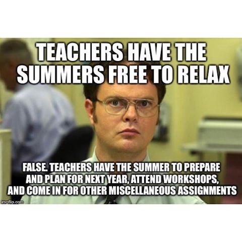 CrabtreeKaylaL's tweet photo. @kdcreekmore Using #EdCampSky to help with all the work teachers don't do over the summer lol https://t.co/M7zL0ECowA