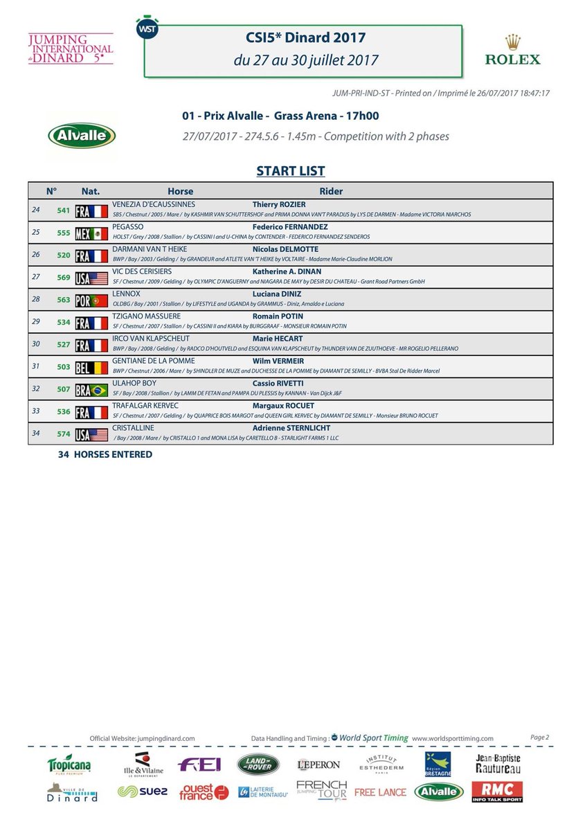 [START LIST] 🐎 Le premier CSI5* du Jumping International de Dinard commence  !  #jumpingdinard #dinard #showjumping #dinardvillesportive