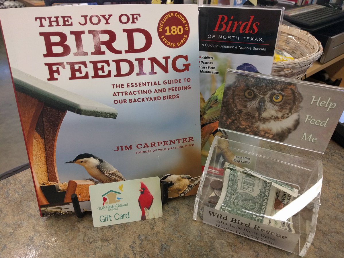 BirdRescueWF's tweet photo. We're grateful that #WildBirdsUnlimited  supports @BirdRescueWF &amp; has a donation jar at their #SmithsGardentown  store #ThankfulThursday https://t.co/gzzhFlqGne