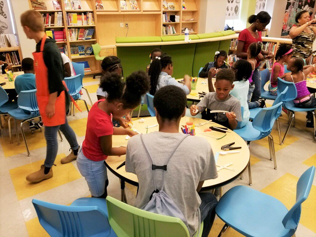hjweinbergfdn's tweet photo. .@SummerREADS410 is in full swing at many of our @hjweinbergfdn libraries this summer! The kids are having a blast! #libraryproject https://t.co/BDfNhVdOBE