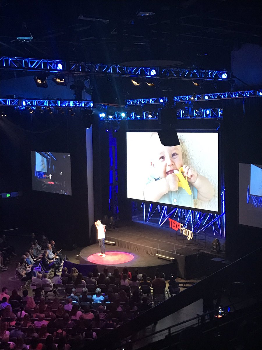 KT_McCormick's tweet photo. Not going to lie, that baby banana toothbrush is pretty freaking amazing though! #TEDxFargo https://t.co/y0FIxE7NmV