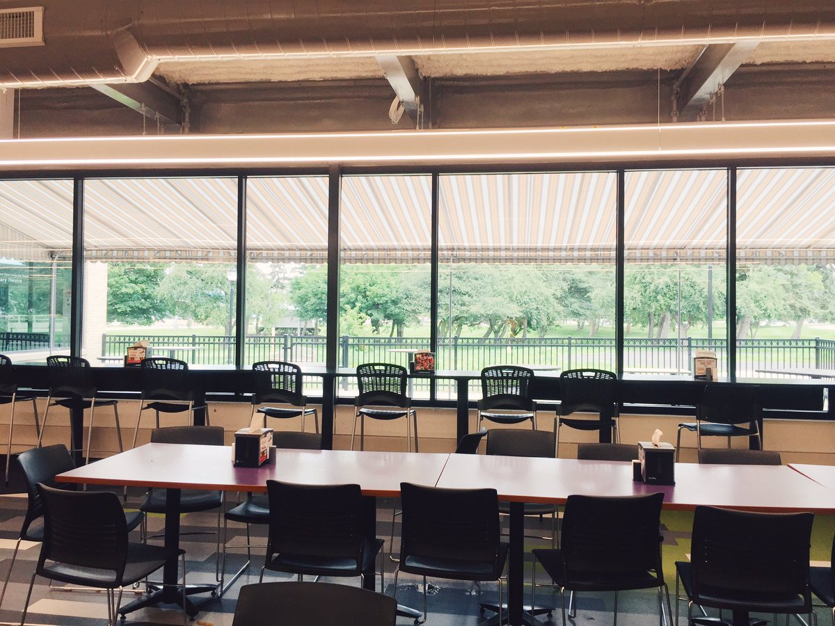 Wow! The patio behind the new dining commons is finally completed! Check it out! It looks amazing! 💜🦅