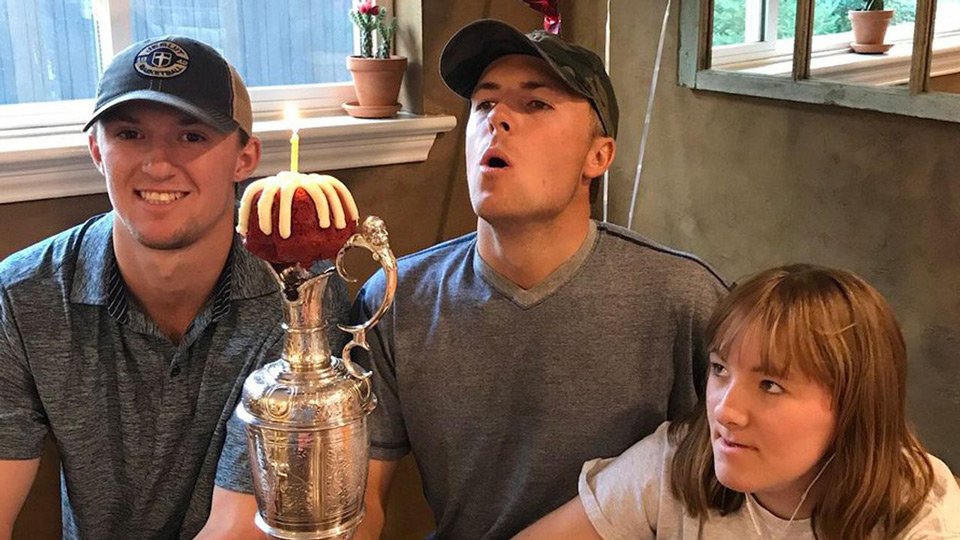 Jordan Spieth celebrated his 24th birthday with an assist from the claret jug  