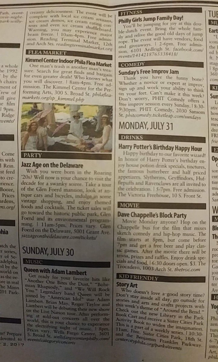 phitcomedy's tweet photo. Our #improv #PHITjam is on the same level as Queen &amp; @adamlambert now, according to the latest @PhillyWeekly. Come play for free on Sunday: https://t.co/TwCZB3hlyn