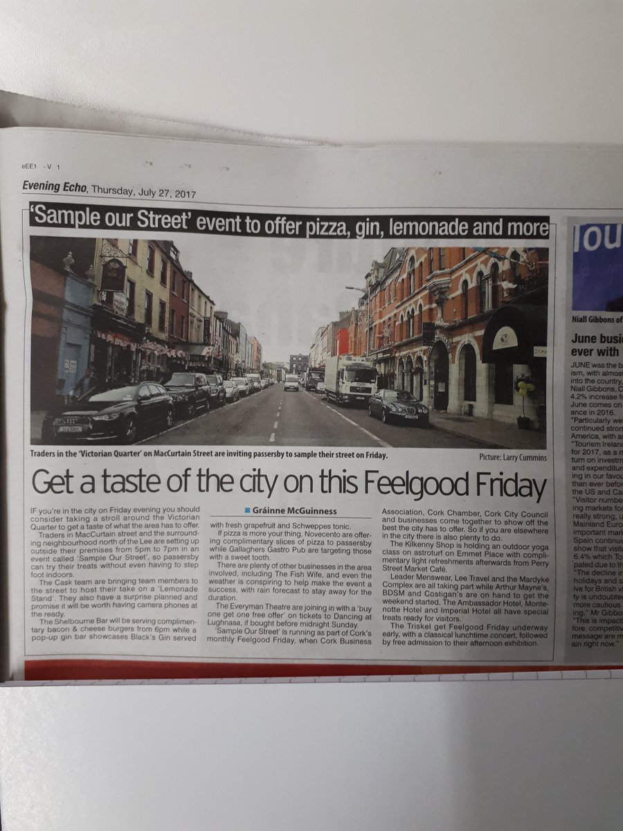 corkcitycentre's tweet photo. Nice piece on @FeelgoodCork in @CorkEveningEcho https://t.co/3H7tcVmiWk