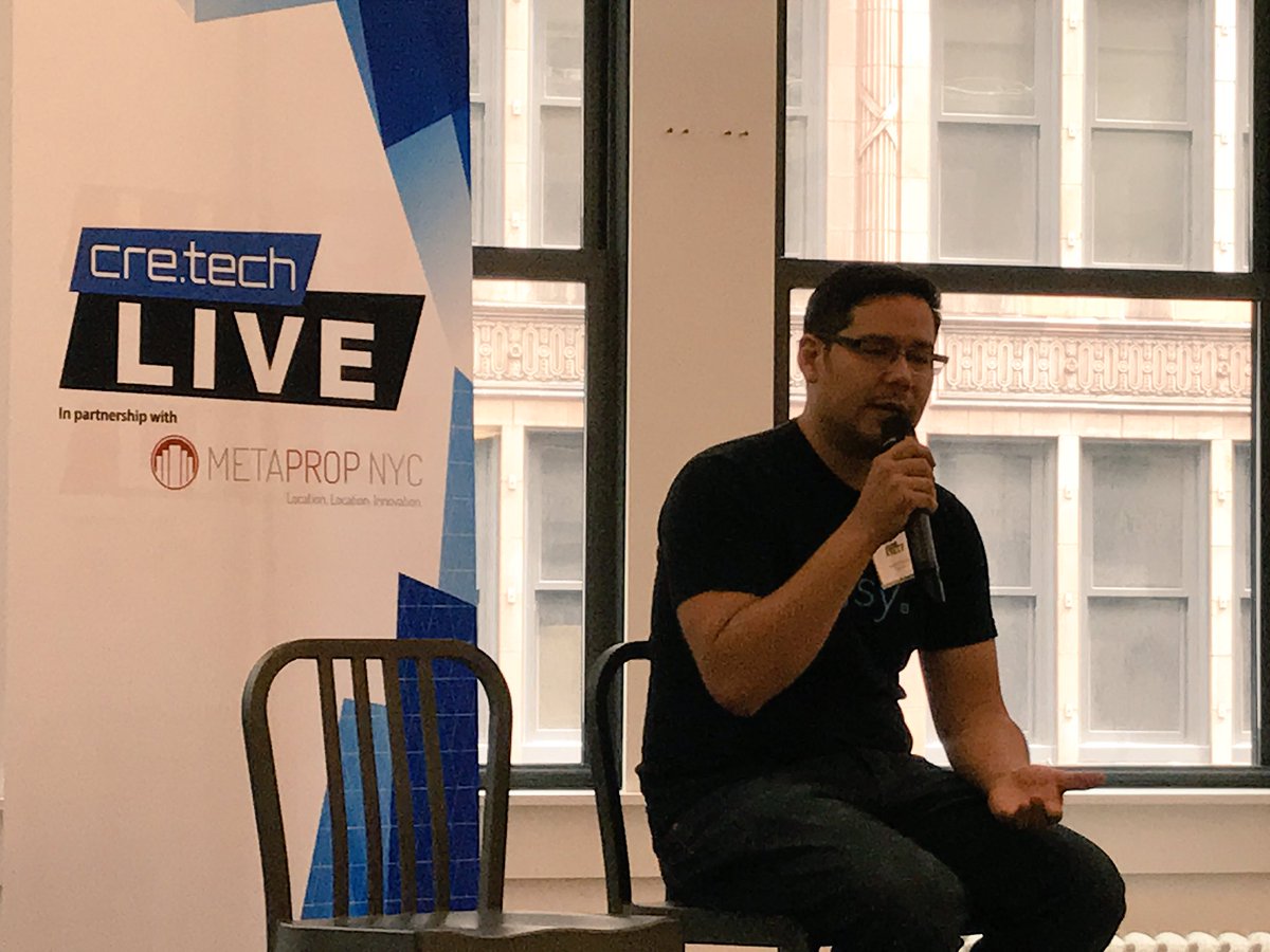 propmodo's tweet photo. Humans + robots converge when #AI meets #realestate says @GetDigsy @andrewbermudez #CREtechLIVE https://t.co/usCBkbOfMp