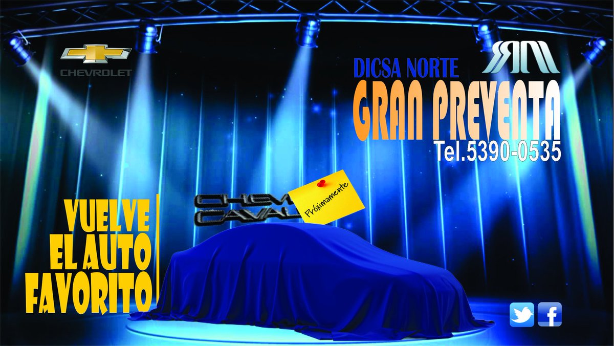 DicsaNorte's tweet photo. Pronto lo tendremos en @DicsaNorte Aparta el tuyo.
#GranPreventa #DicsaNorte #Chevrolet #Cavalier https://t.co/7oEQ2dCwsv