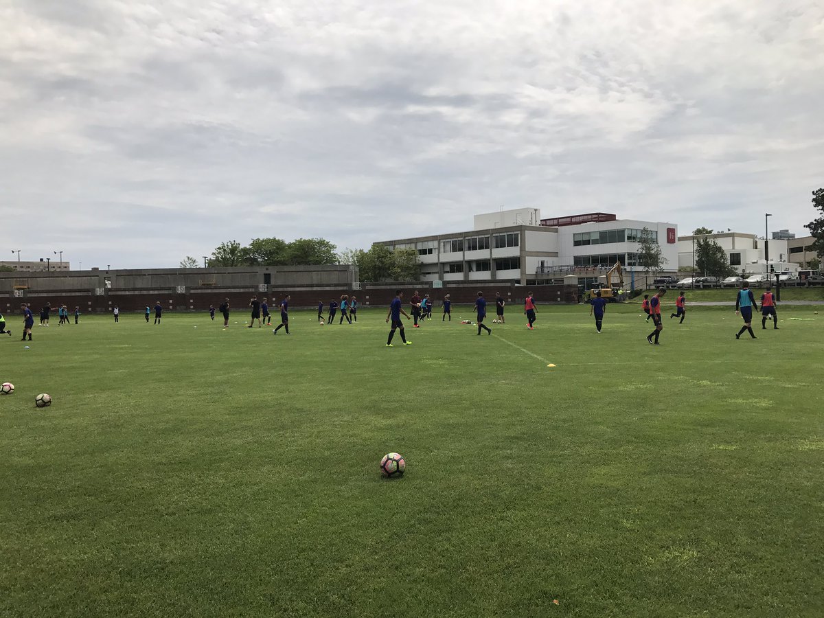 PatsYouth's tweet photo. @PatsYouth Academy coaches and players with @ASRomaUSAcademy @OfficialASRoma https://t.co/4SKcefWTBy