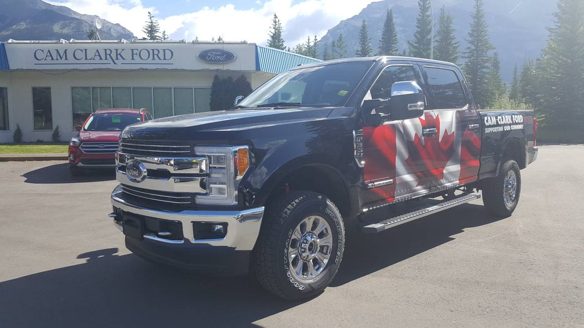 CamClarkCanmore's tweet photo. Did you miss our Canada day truck!?
No worries she's still at the dealer! Come take a look! Awesome decal by #CanSign
#ford #super https://t.co/oroJVAK7sp